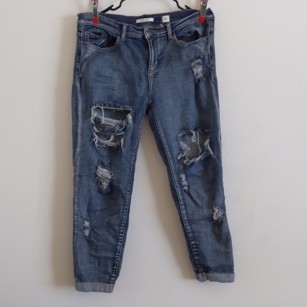 Women's size 31 SP Black Boyfriend Jeans